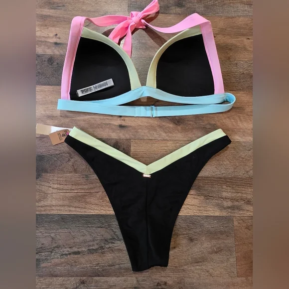 Victoria's Secret PINK Push Up Triangle Padded Bikini Swim Set Size M/XXL - Picture 8 of 9